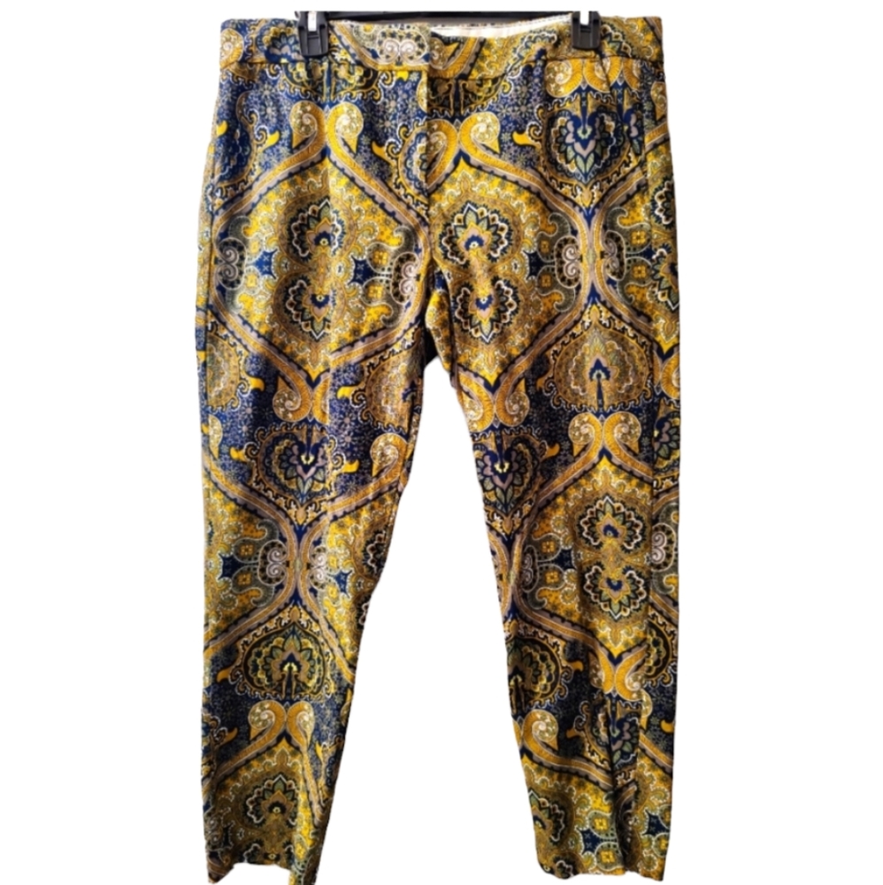Tommy Hilfiger Paisley Cropped Ankle Pants Size 12